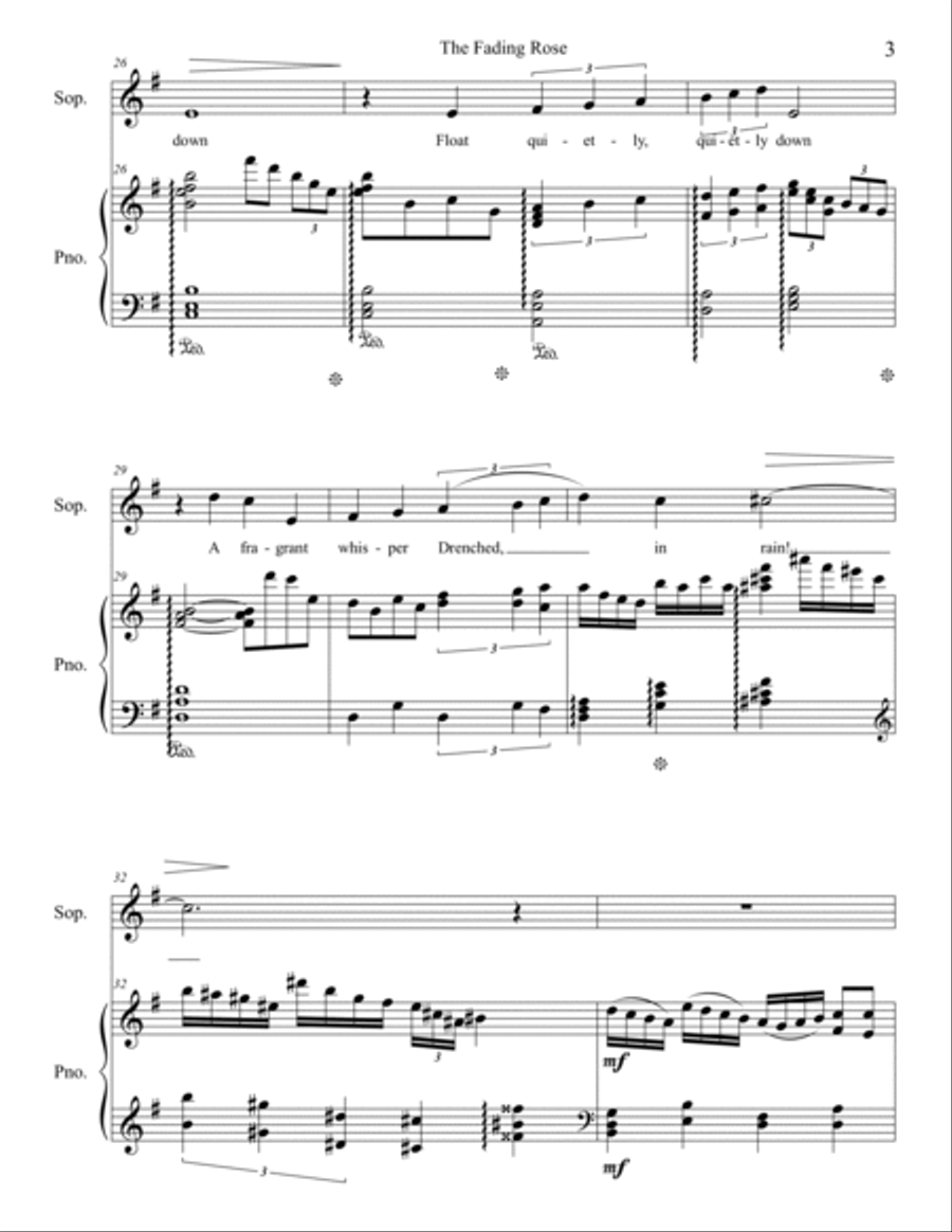 The Lovely, Fading Rose (Soprano) Voice scores gallery preview page 3
