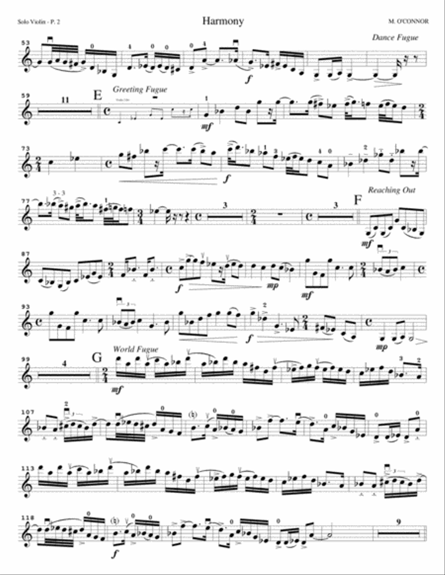 Harmony (violin solo part – violin and string orchestra) String Orchestra scores gallery preview page 5
