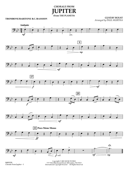 Chorale from Jupiter - Trombone/Baritone B.C./Bassoon