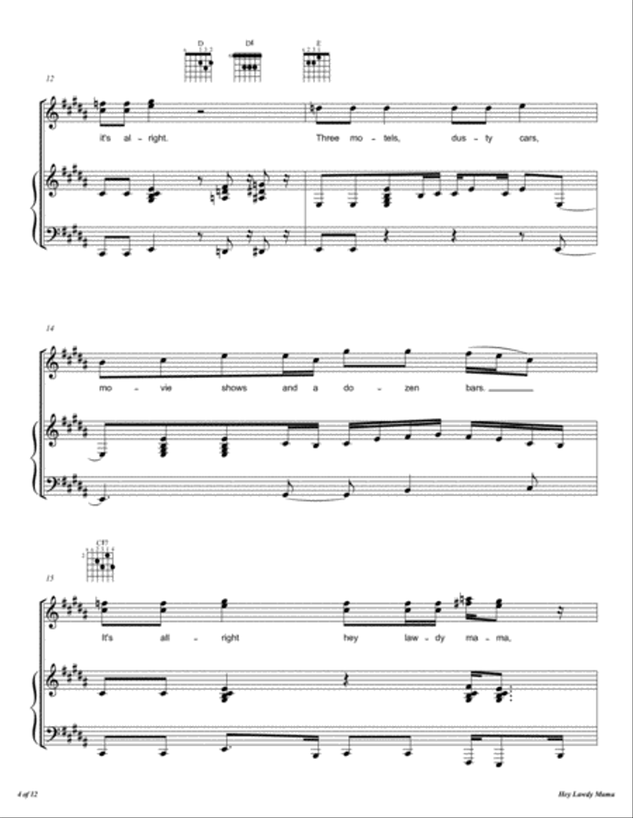 Hey Lawdy Mama Voice scores gallery preview page 5