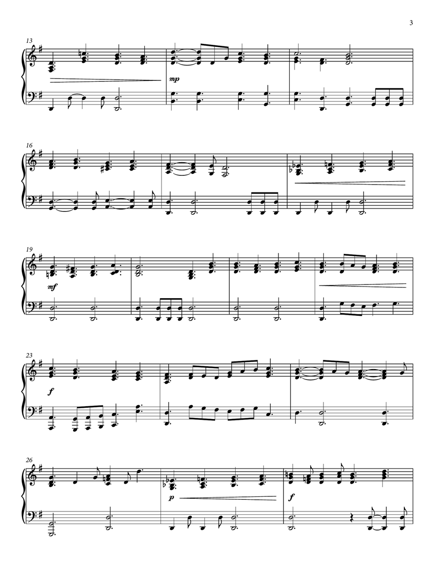 Go, Tell It on the Mountain | Solo Piano Collection for Christmas Piano Solo scores gallery preview page 4