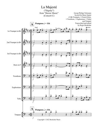 La Majeste (from "Heroic Music") (C) (Brass Septet - 3 Trp, 1 Hrn, 1 Trb, 1 Euph, 1 Tuba, Timp)