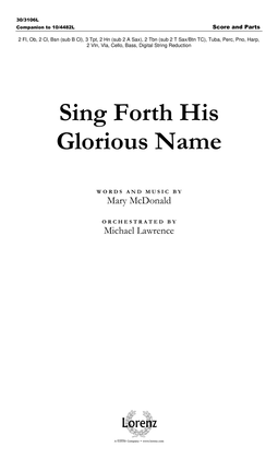 Sing Forth His Glorious Name - Orchestral Score and Parts