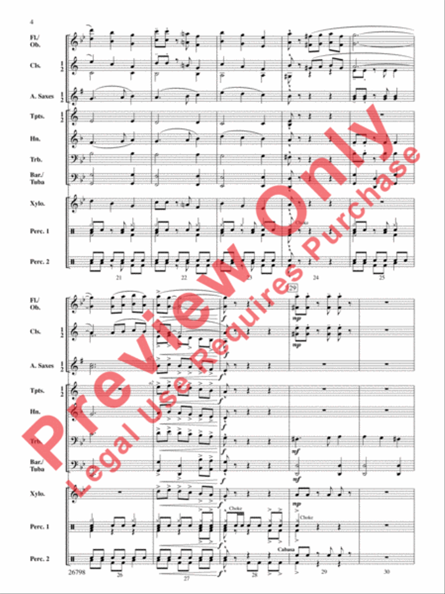 Misterioso Concert Band scores gallery preview page 5