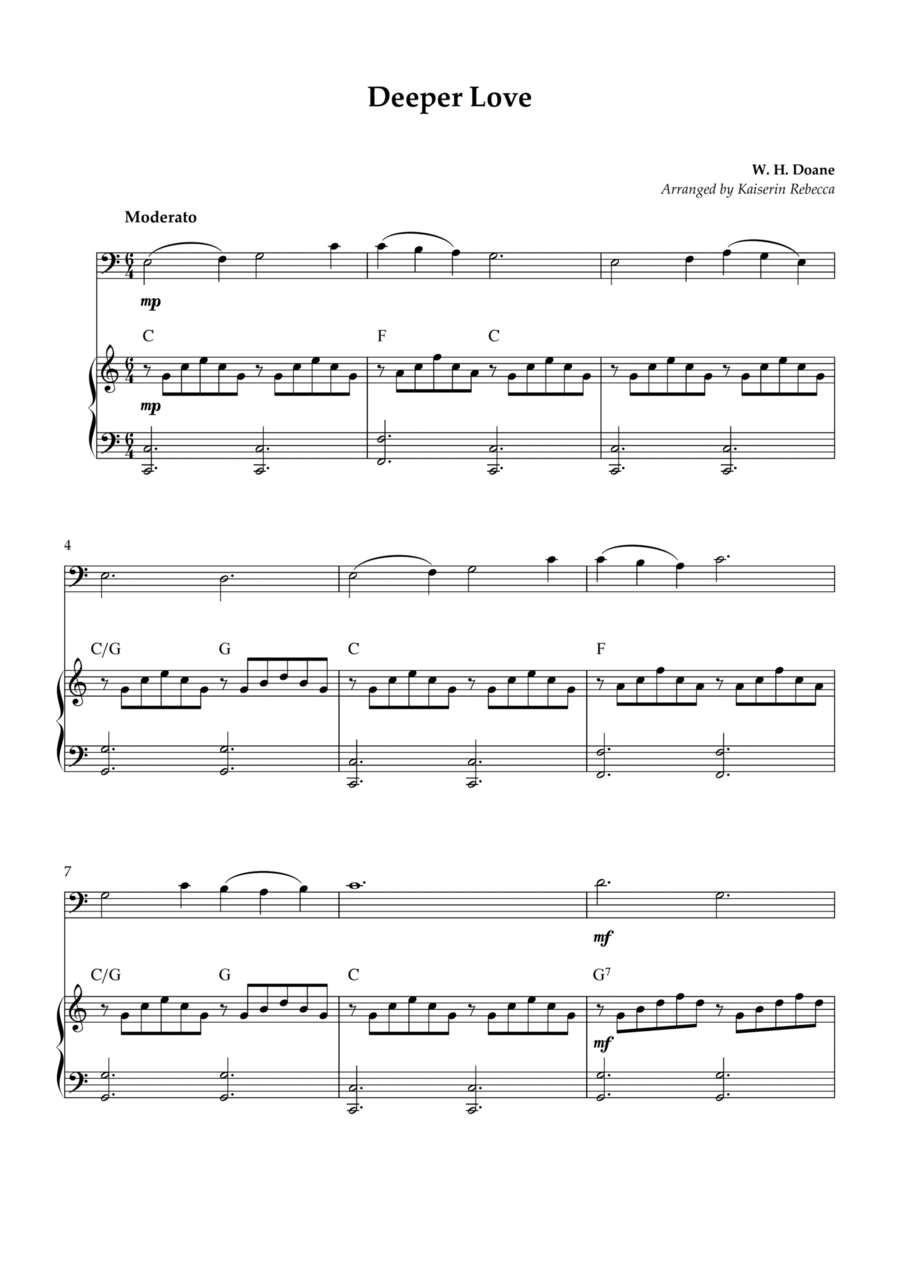 Deeper Love Deeper Love Piano scores gallery preview page 1