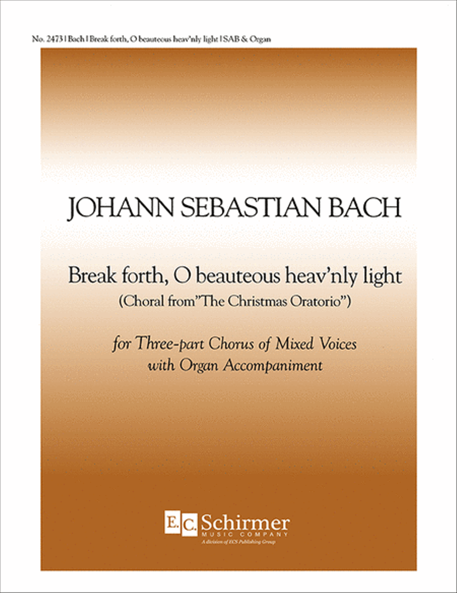 Christmas Oratorio: Break Forth, O Beauteous Heavenly Light, BWV 248 3-Part scores gallery preview page 1