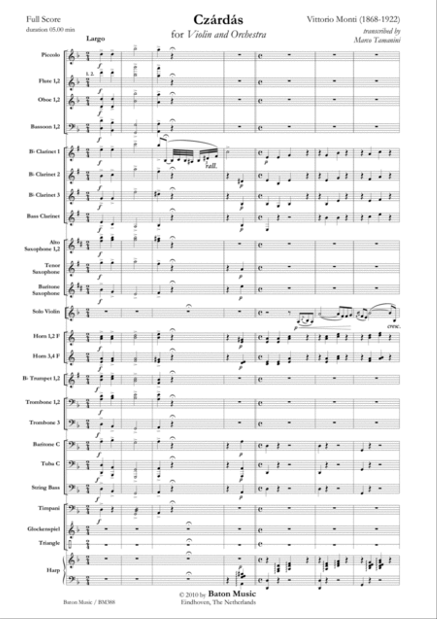 Czárdás Concert Band scores gallery preview page 2
