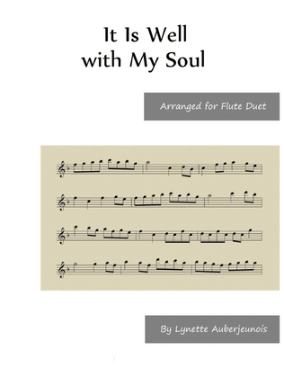 Book cover for It Is Well with My Soul - Flute Duet