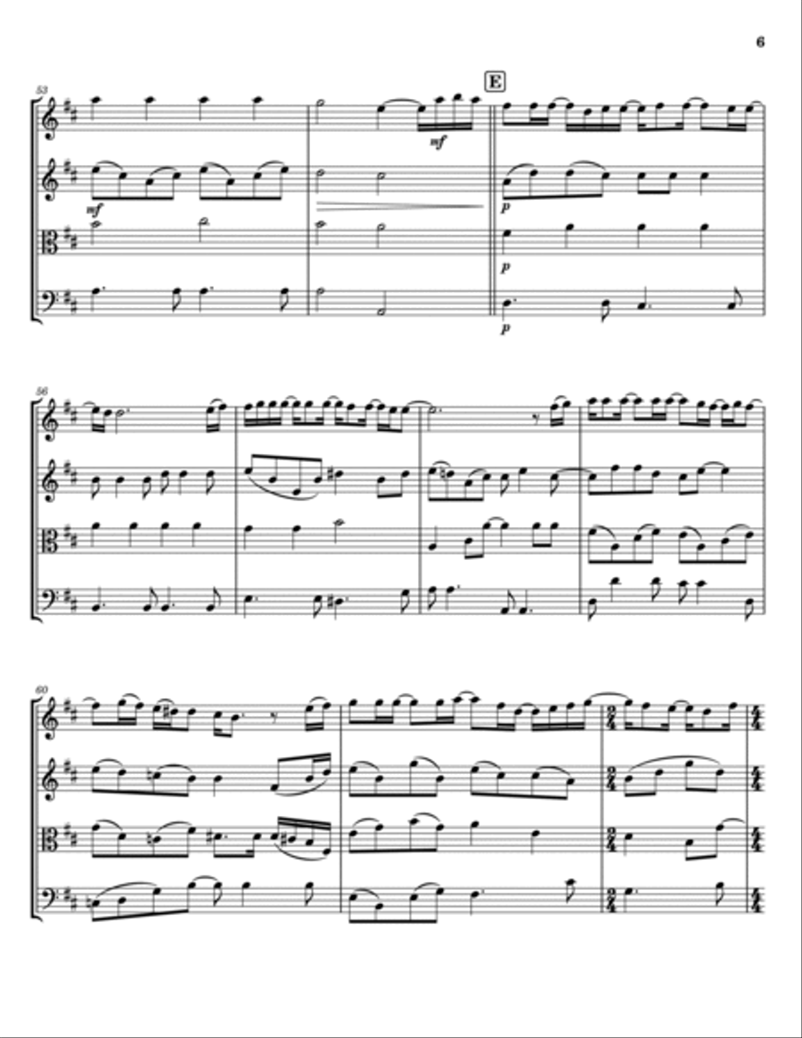 Can't Fight This Feeling String Quartet scores gallery preview page 6