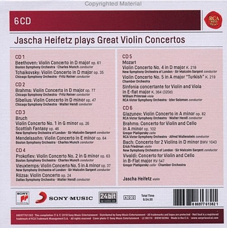 Jascha Heifetz Plays Great Vio