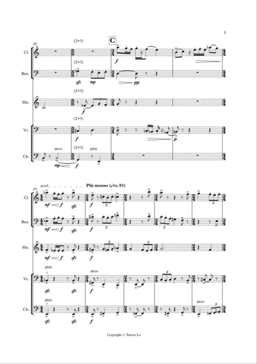 Three Dances for Quintet Small Ensemble scores gallery preview page 5