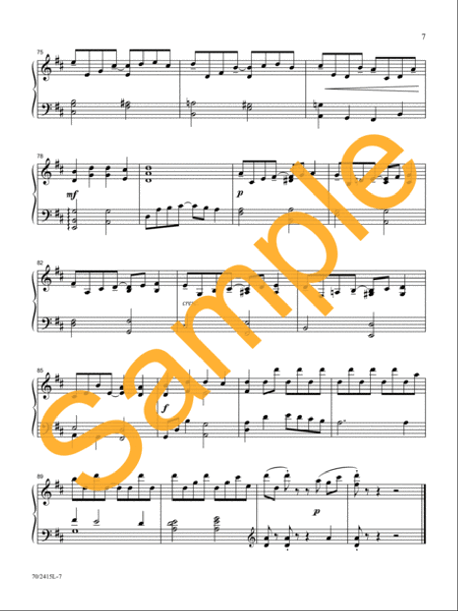 Come, Let Us Adore Him Piano Solo scores gallery preview page 7