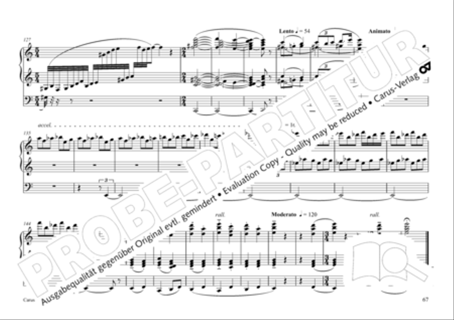 Tournemire: Funf Improvisationen fur Orgel solo Organ Solo scores gallery preview page 67