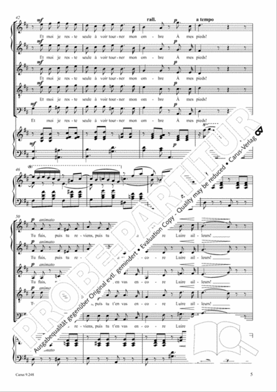 Le papillon et la fleur SSATB scores gallery preview page 6