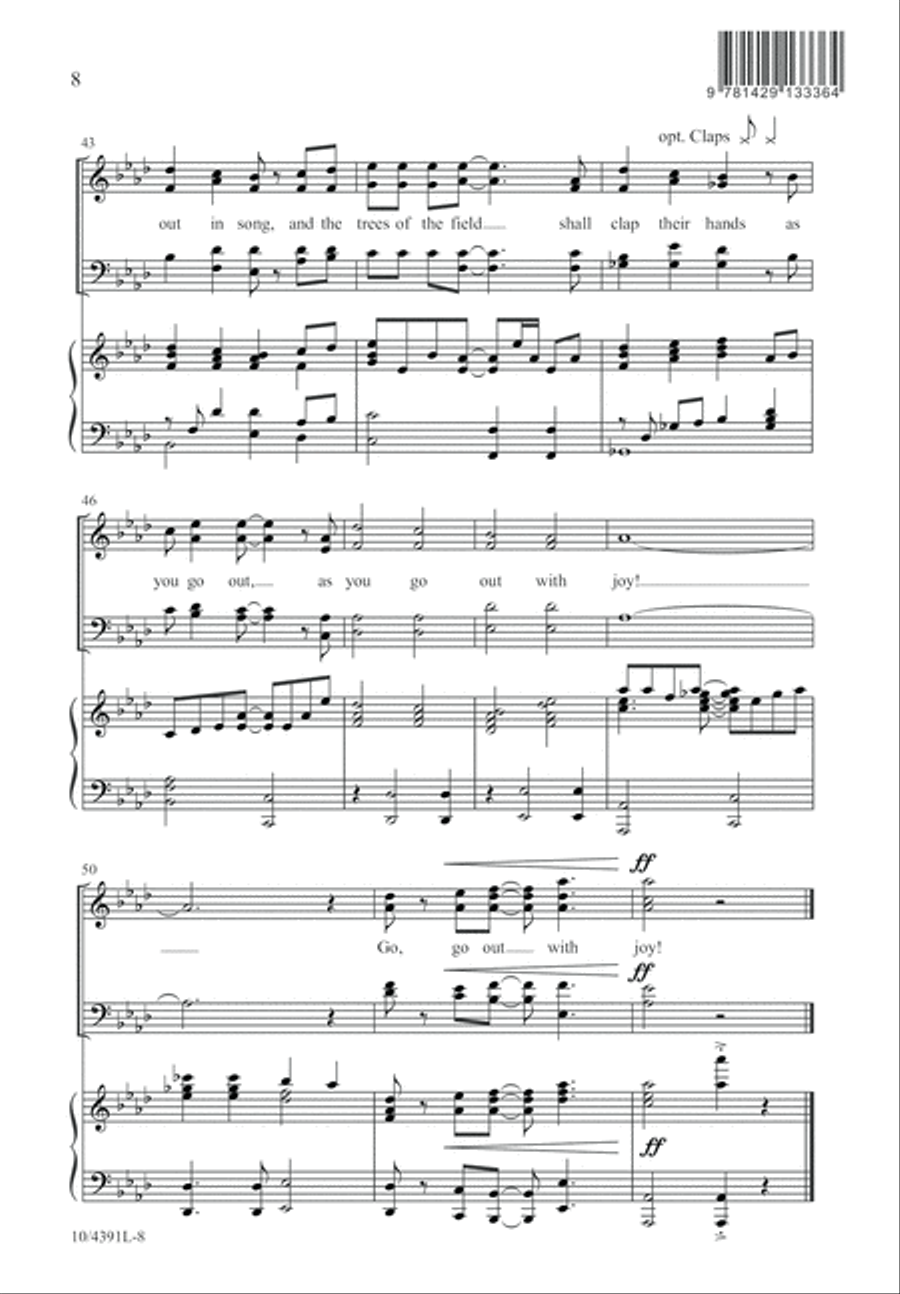 You Shall Go Out with Joy! 4-Part scores gallery preview page 8