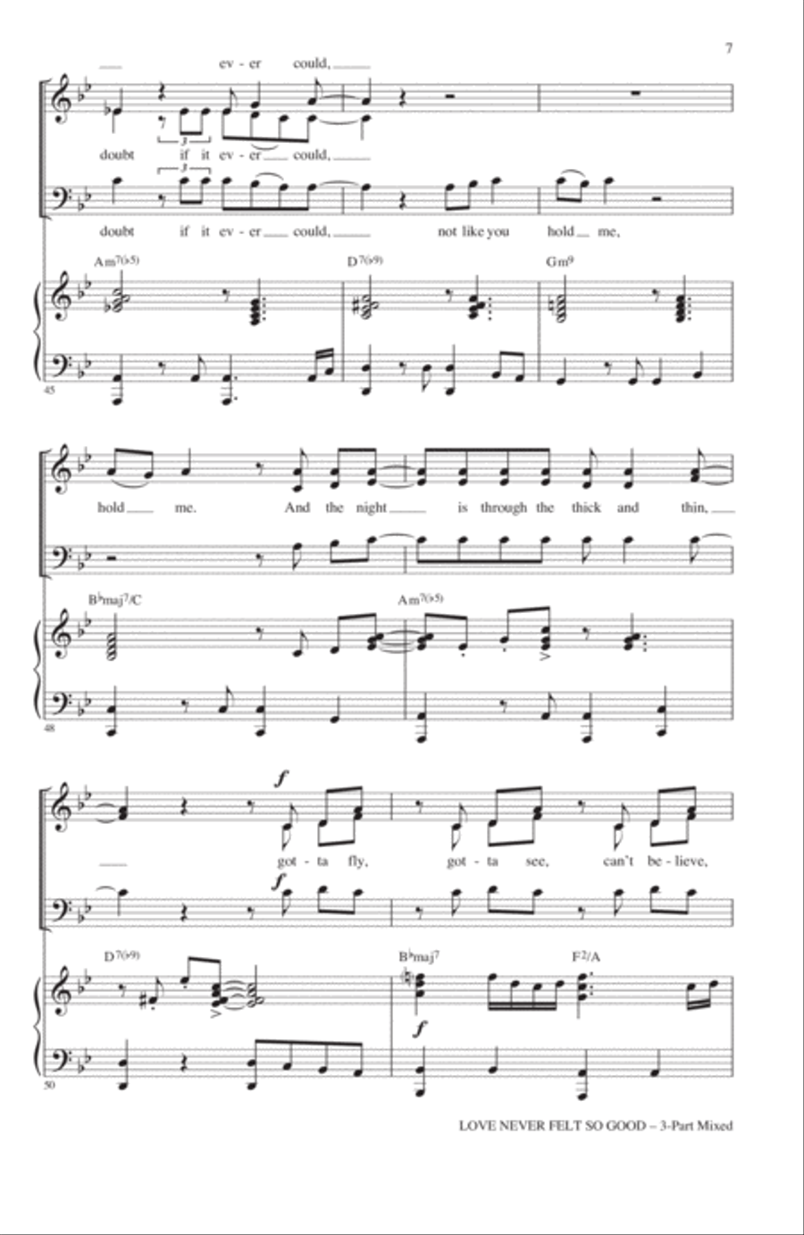 Love Never Felt So Good 3-Part scores gallery preview page 6