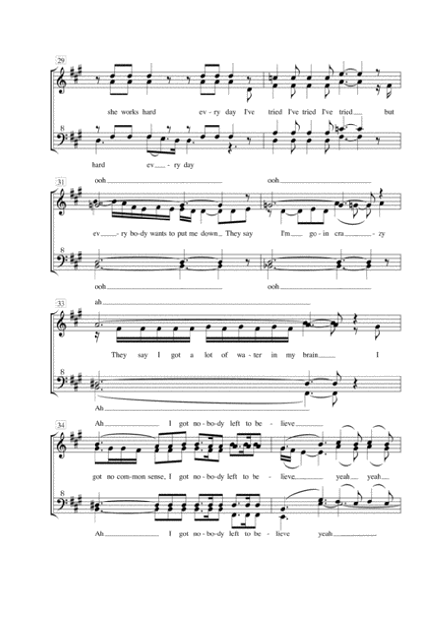 Somebody To Love SSAA scores gallery preview page 4