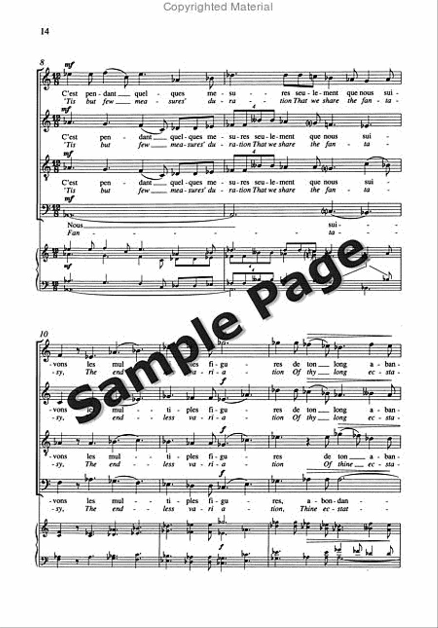 6 Chansons (Complete) 4-Part scores gallery preview page 14