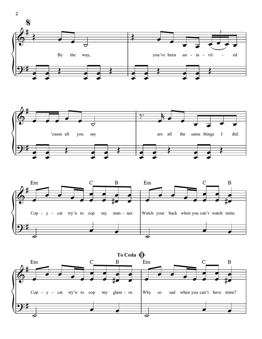 COPYCAT Easy Piano scores gallery preview page 2