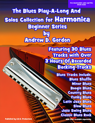 Book cover for Blues Play-A-Long And Solos Collection for Harmonica Beginner Series