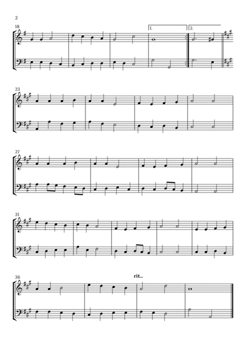 Good King Wenceslas (Violin and Bassoon) - Beginner Level image number null