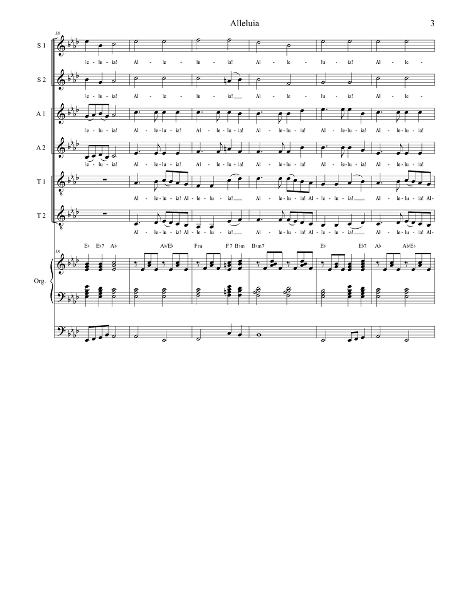 Alleluia Divisi scores gallery preview page 3
