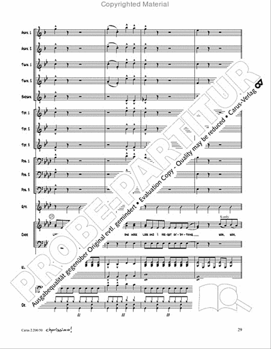 Chorissimo. Instrumentale Begleitarrangements fur Small Bigband, Vol. 3 Big Band scores gallery preview page 27