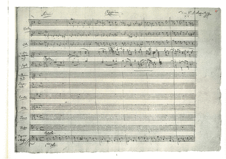 Requiem, facsimile of the manuscript