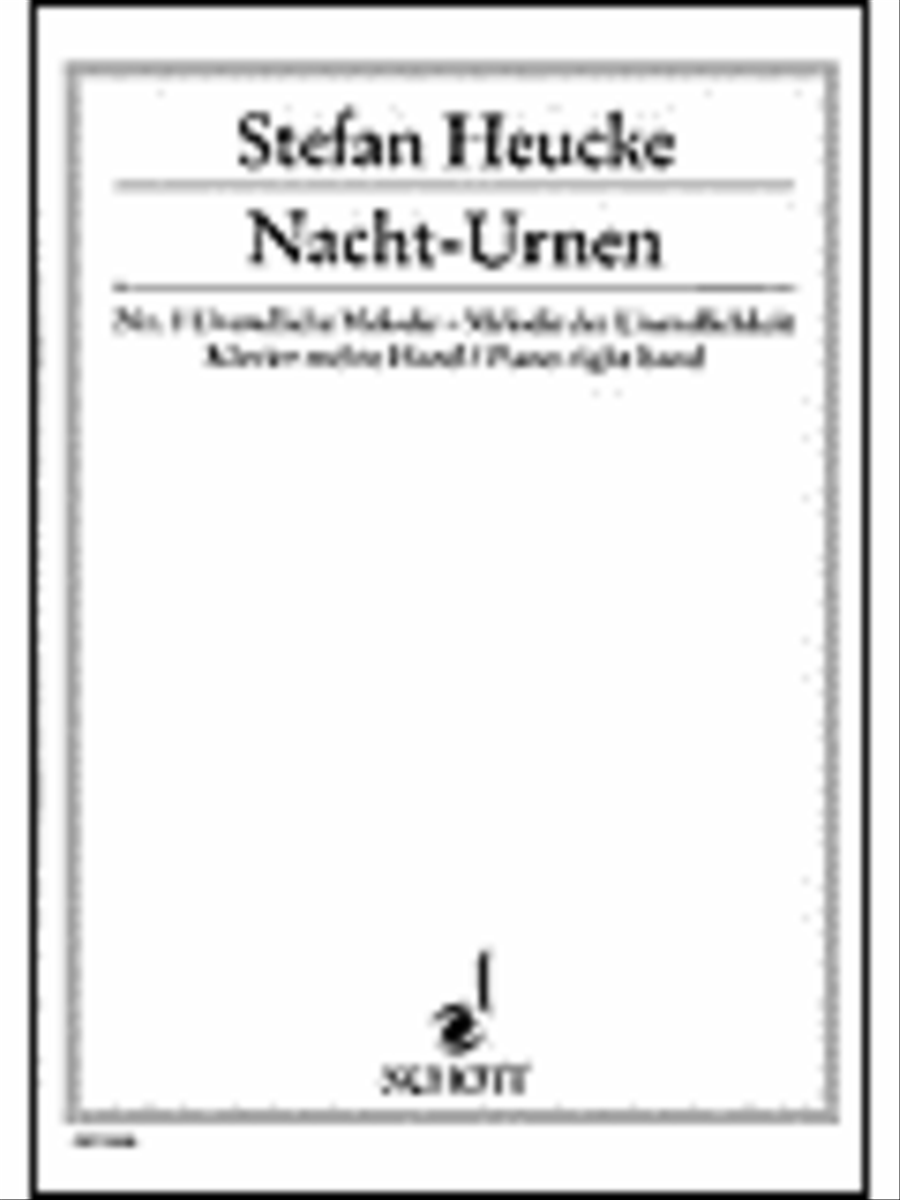 Nacht-Urnen No.3 Melodie der Unendlichkeit Piano Solo scores gallery preview page 1