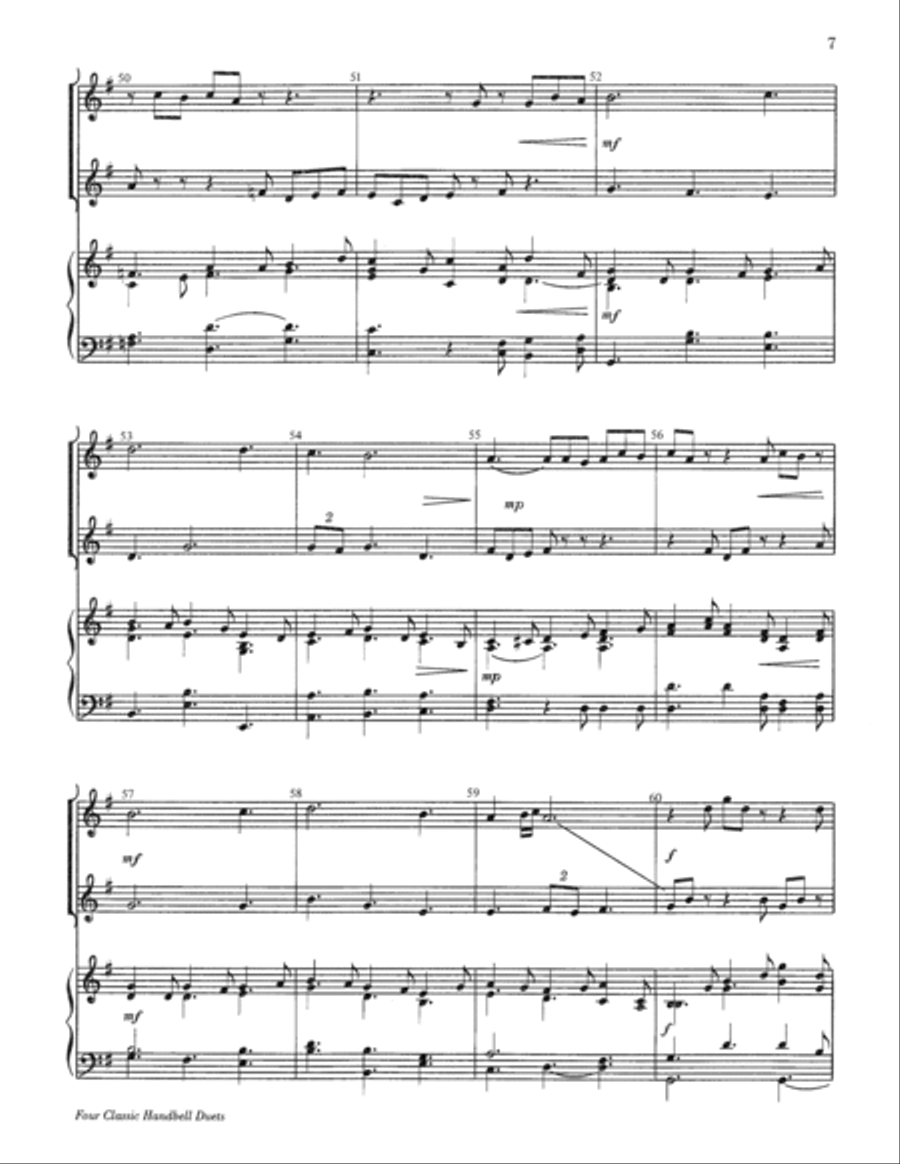 Four Classic Handbell Duets Percussion scores gallery preview page 27