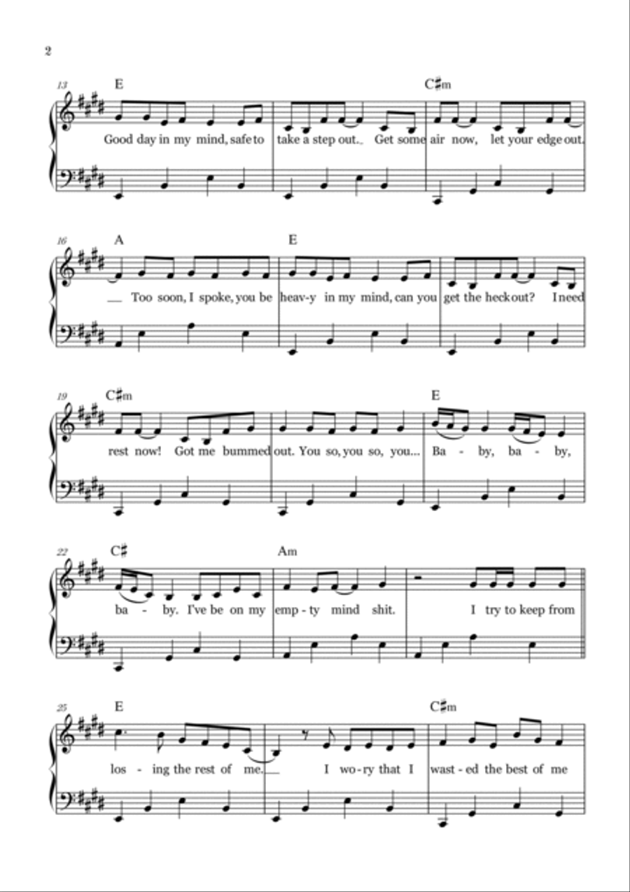 Good Days Piano Solo scores gallery preview page 2