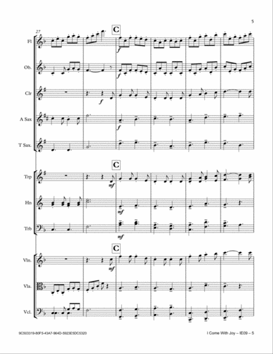 I Come With Joy Full Orchestra scores gallery preview page 5