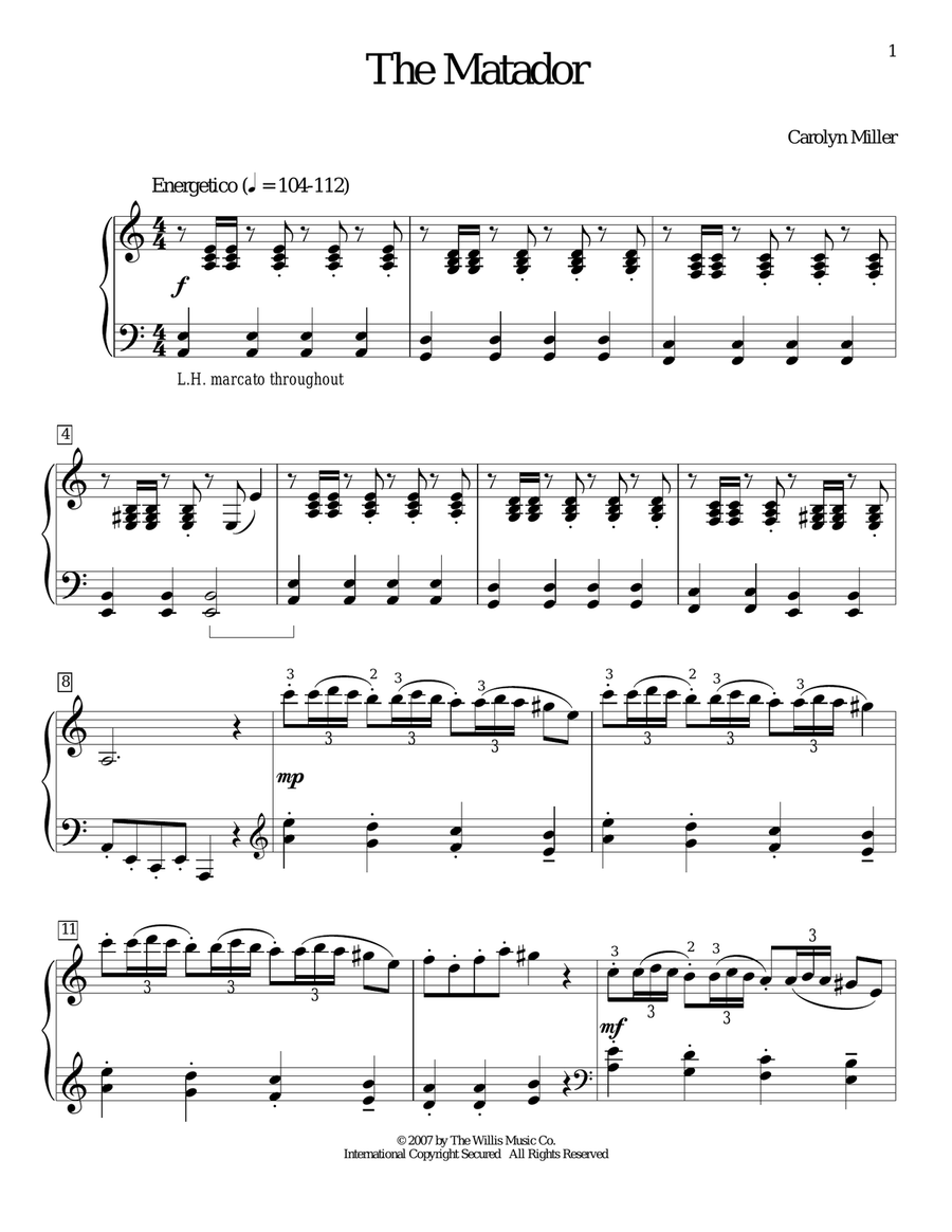 The Matador Piano Method scores gallery preview page 1