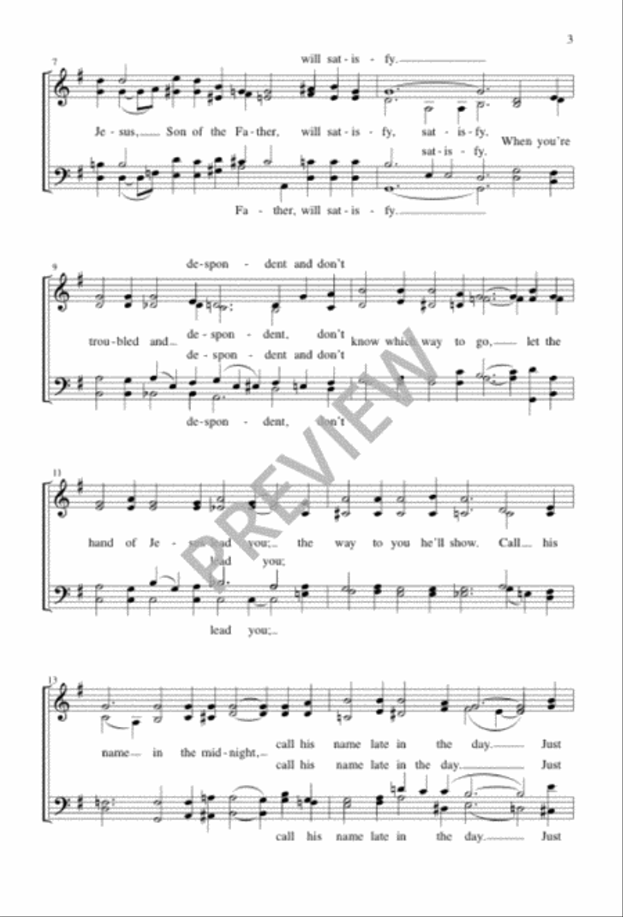Just Jesus Just Jesus 4-Part scores gallery preview page 3