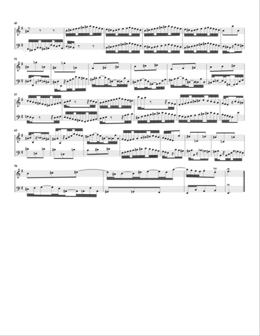 4 duets BWV 802-805 for harpsichord or organ [small print] Harpsichord scores gallery preview page 3