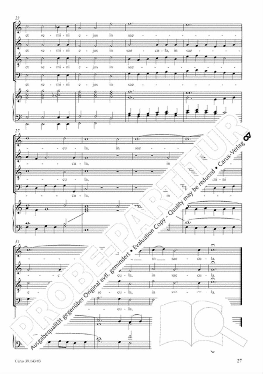 Magnificat in C major 4-Part scores gallery preview page 28