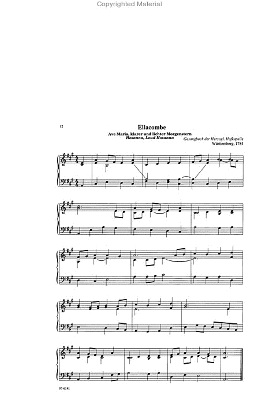 Easy Hymn Accompaniments for Organ or Piano Organ scores gallery preview page 5