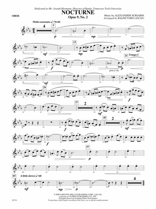 Nocturne (Opus 9, No. 2): Oboe