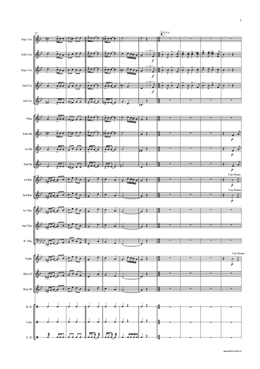 An der Leng - March Brass Band scores gallery preview page 6
