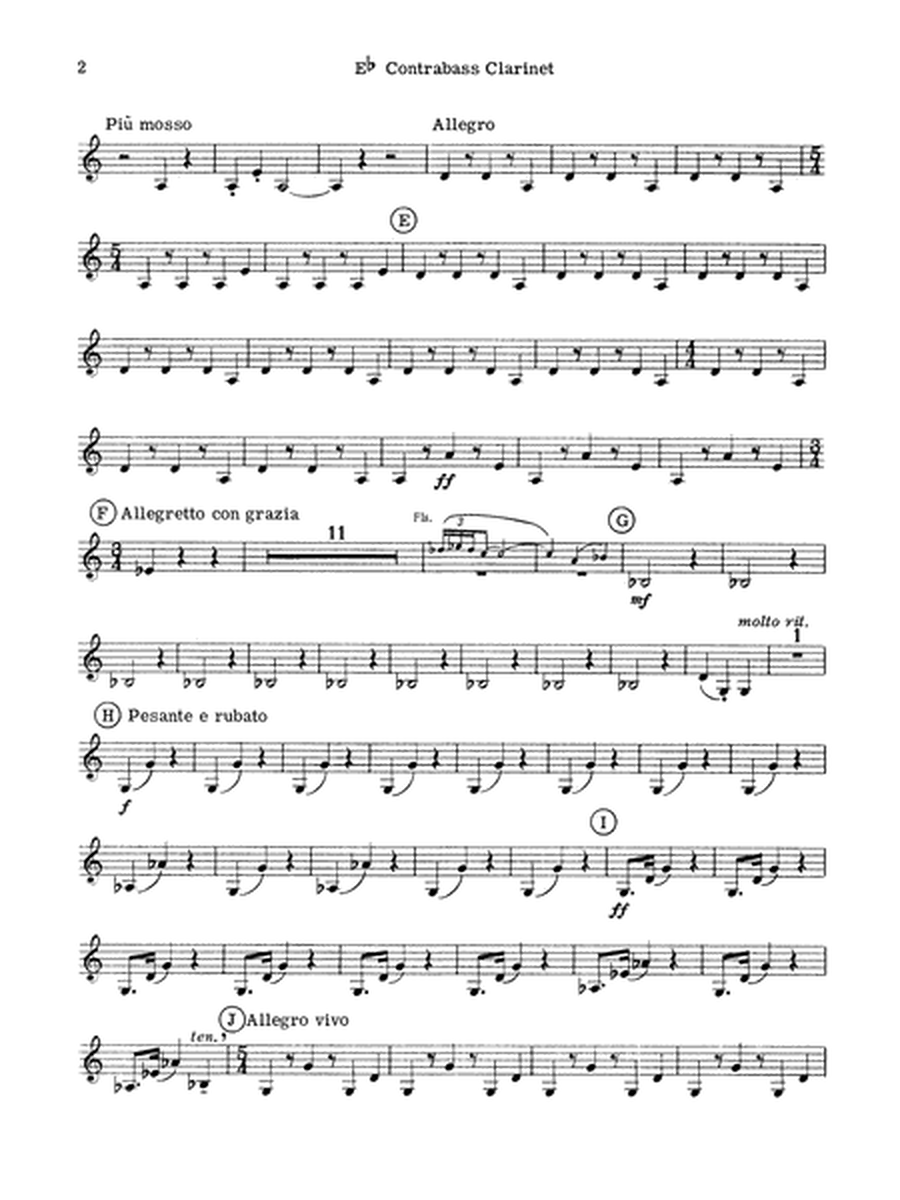 Symphonic Dance No. 3 ("Fiesta"): E-flat Contrabass Clarinet