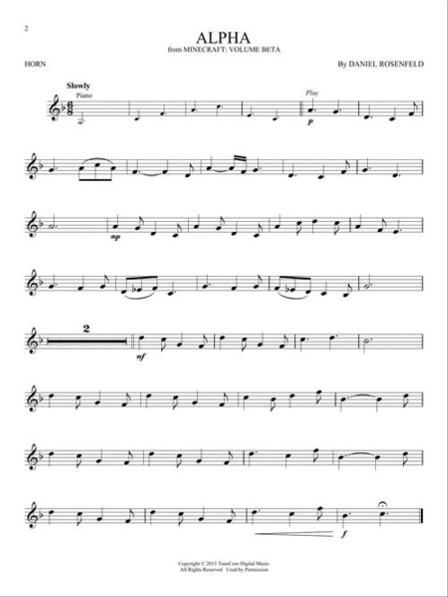 Minecraft – Music from the Video Game Series Horn scores gallery preview page 4