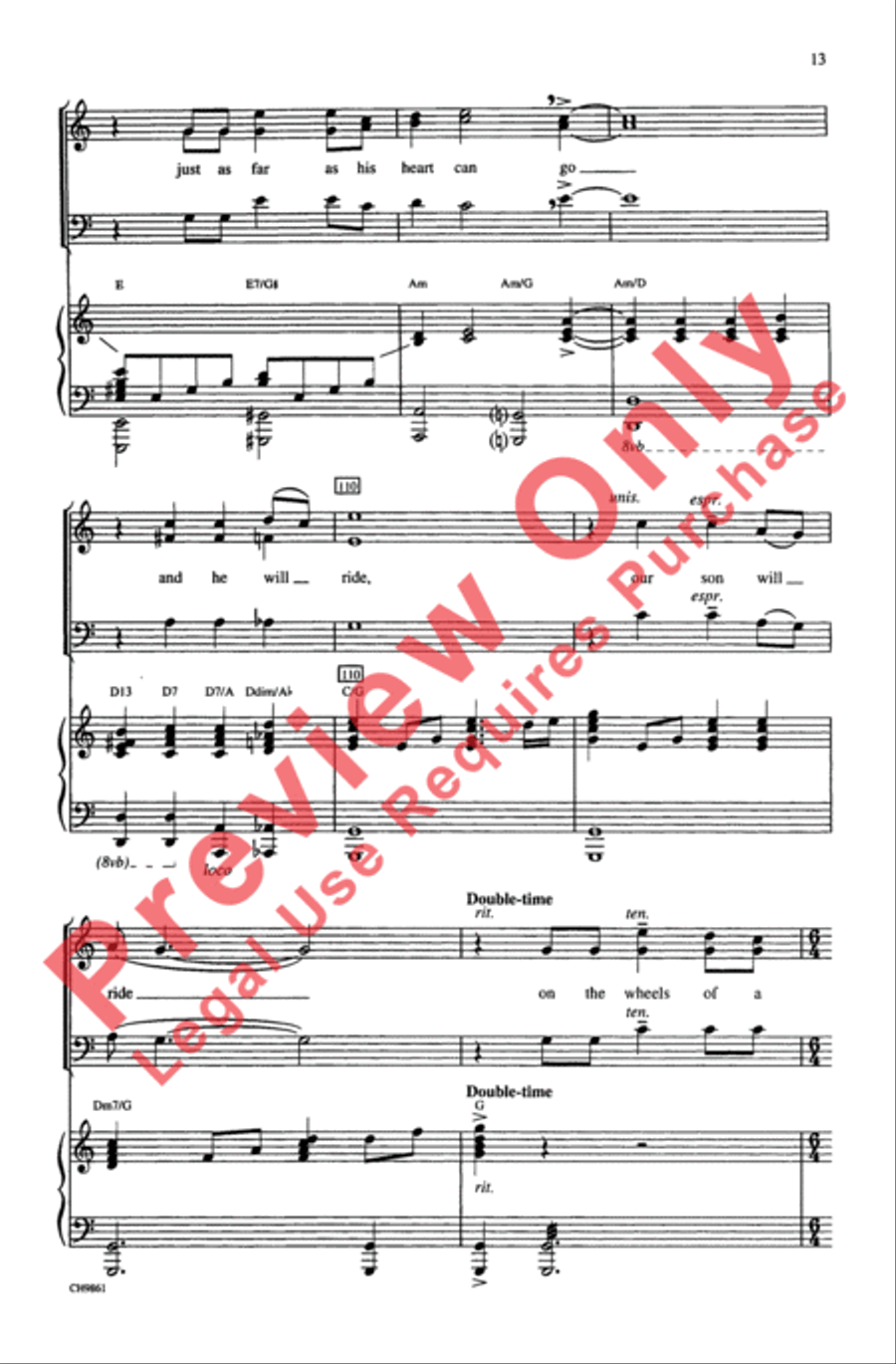 Ragtime (Choral Selections) 3-Part scores gallery preview page 13