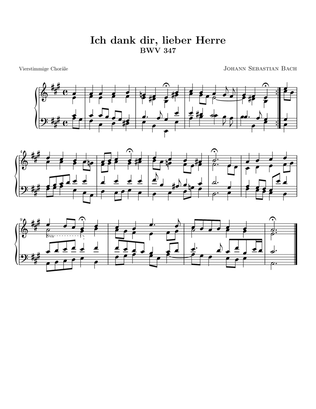 Bach Choral BWV 347