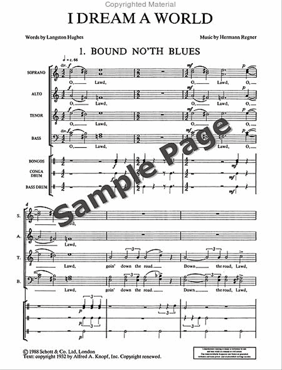 I Dream a World 4-Part scores gallery preview page 4