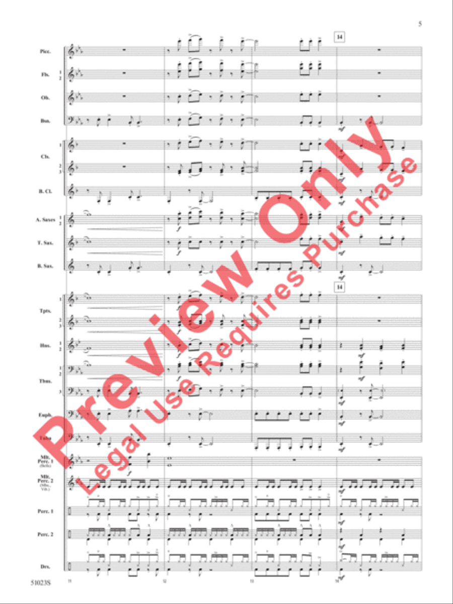 Walkin' Down Christmas Lane Concert Band scores gallery preview page 6