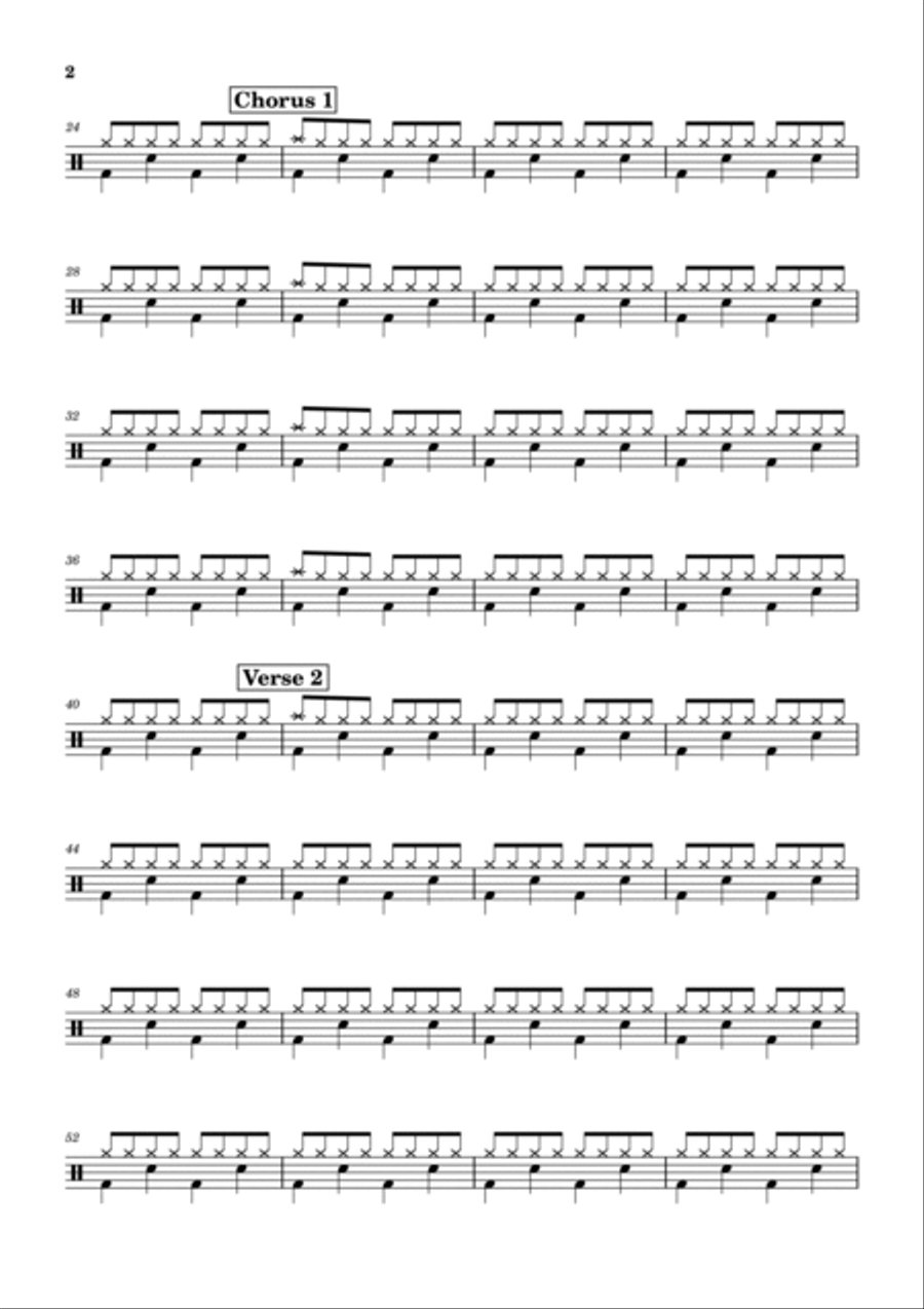 Meet Me Halfway Drum Set scores gallery preview page 2