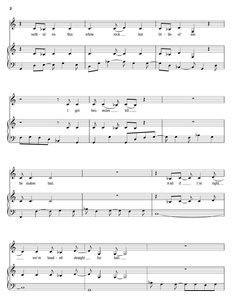 Gunpowder & Lead Piano, Vocal, Guitar scores gallery preview page 2