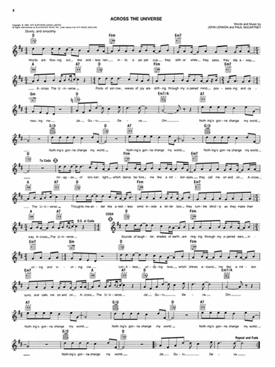 The Beatles Fake Book Piano scores gallery preview page 2