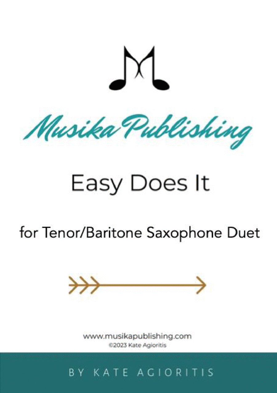 Easy Does It - Jazz Duet for Tenor and Baritone Saxophones Woodwind Duet scores gallery preview page 1