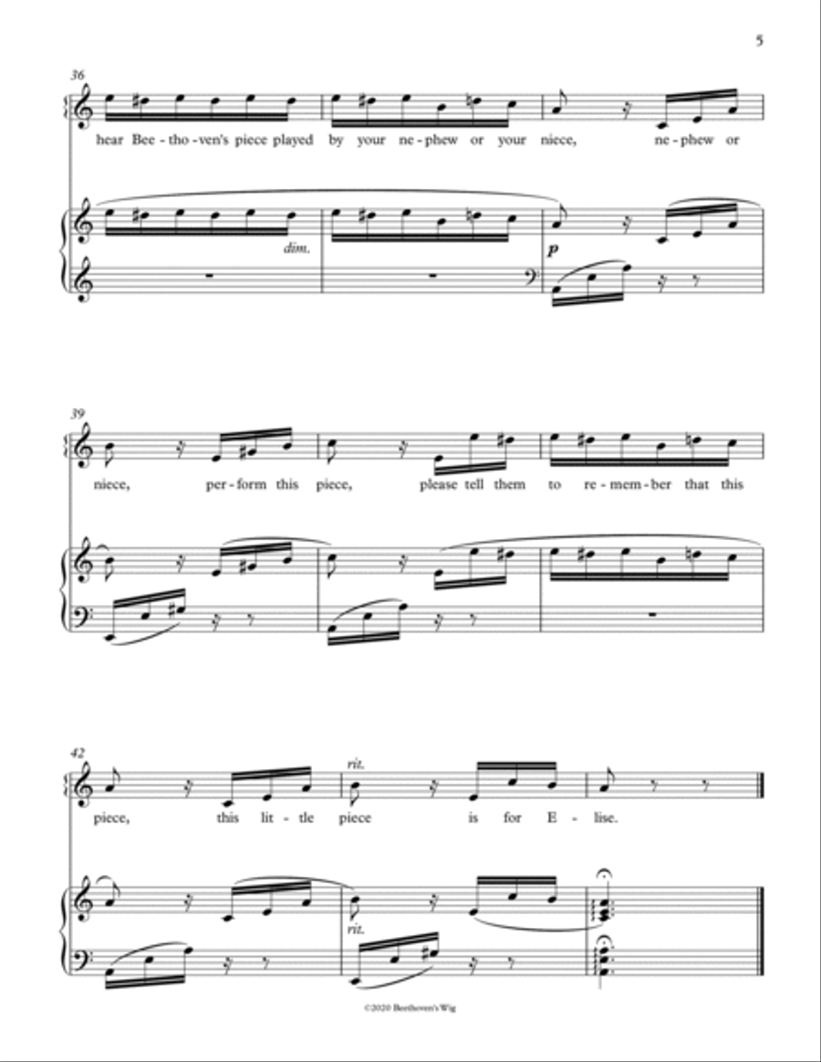 Beethoven's Wig - Fun and Easy Piano Voice scores gallery preview page 6